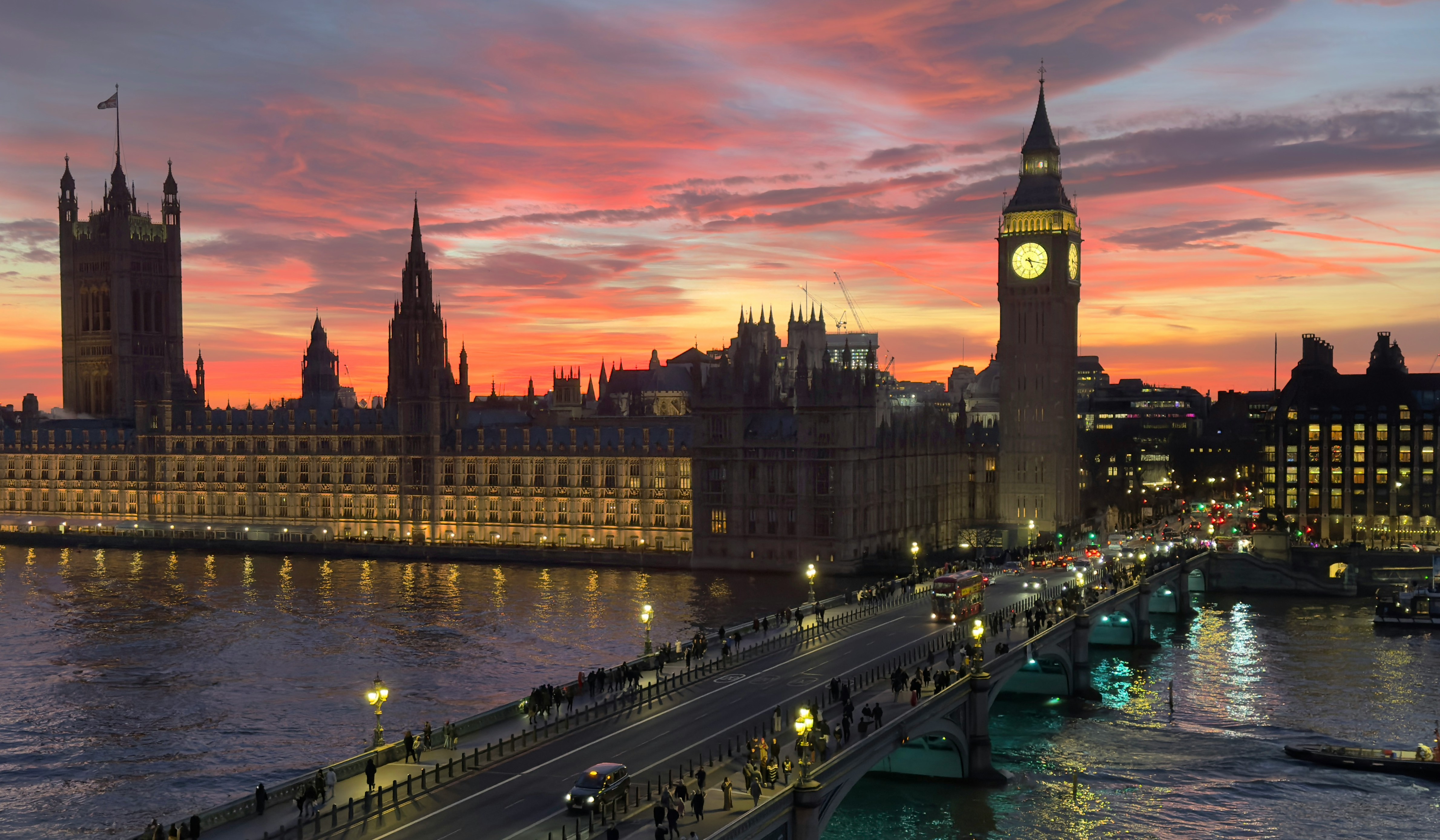 tramonto a Londra